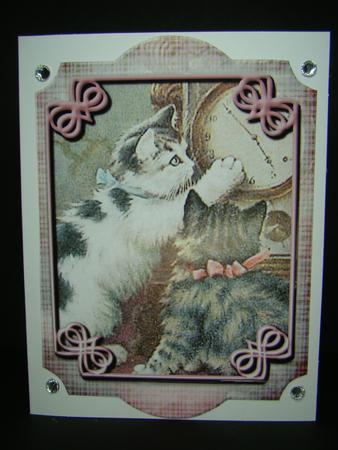 Kitten Time Frame Card Topper by Beverly Carmichael