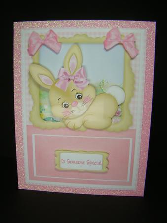 Lovely Cute Bunny in Pink by Beverly Carmichael