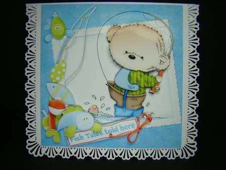 8x8 Fish Tales Told Here Mini Kit by Beverly Carmichael