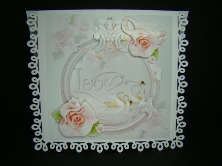8x8 the Love Swans Wedding or Anniversary by Beverly Carmichael