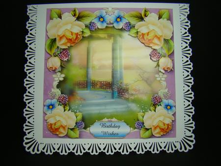 Beautiful Apricot Roses Scene by Beverly Carmichael