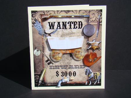 Wanted Steamed Antique's Topper with Decoupage by Beverly Carmichael