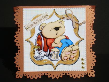 8x8 Birthday Beer Bear Mini Kit by Beverly Carmichael
