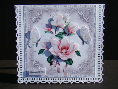 Magnolia Blossoms Quick Card by Beverly Carmichael
