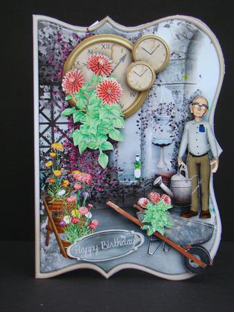 Garden Time Male Card by Beverly Carmichael