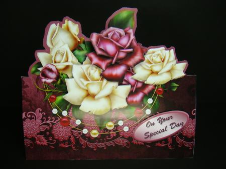 Antique Roses Over the Edge Card Mini Kit by Beverly Carmichael