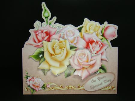 Edwardian Roses Over the Edge Card Mini Kit by Beverly Carmichael
