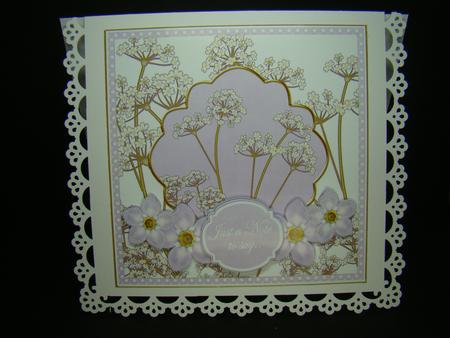 Lilac Fmk Dotty Just a Note 7in Time Flower Deco Topper by Beverly Carmichael