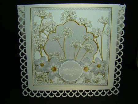 Silver Fmk Dotty Just a Note 7in Time Flower Deco Topper by Beverly Carmichael