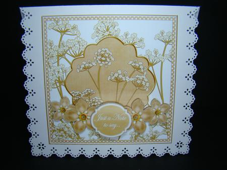 Peach Fmk Dotty Just a Note 7in Time Flower Deco Topper by Beverly Carmichael