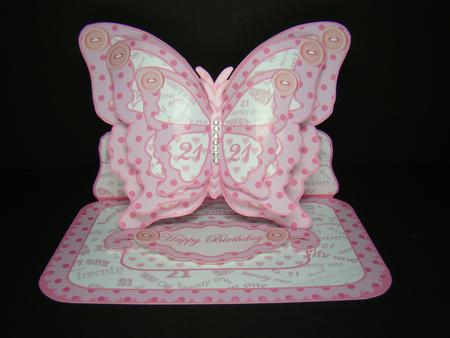Layered Butterfly Easel - 21st by Beverly Carmichael
