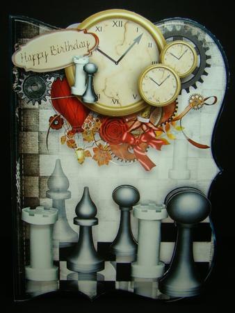 Chess Time Male Card by Beverly Carmichael