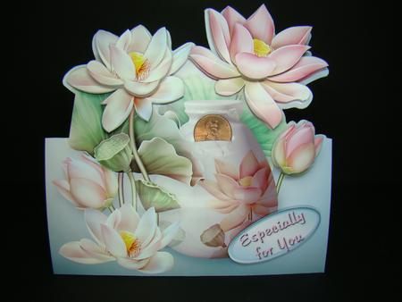 Lotus Flower Money Pot Over the Edge Card Mini Kit by Beverly Carmichael