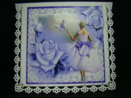 Stunning Lilac Rose and Lace Beauty by Beverly Carmichael