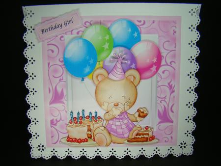 Baby Girl Birthday 8x8 Mini Kit by Beverly Carmichael
