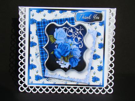 Blue Roses 7" x 7" Mini Kit by Beverly Carmichael