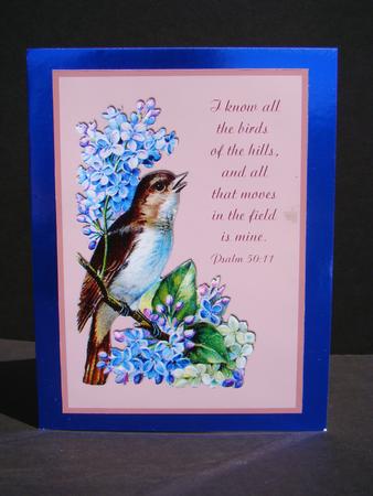 Vintage Bird Print Bible Verse Plus Insert by Beverly Carmichael