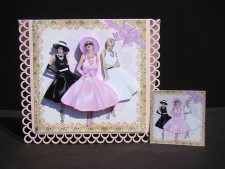 Here Come the Girls! Pink, White & Black 8x8 Mini Kit by Beverly Carmichael