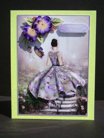 Fantasie Fleurs - Card Front with Step by Step by Beverly Carmichael