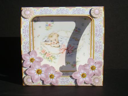 Baby Girl Pink 7inch Vintage Tent Card Mini Kit by Beverly Carmichael