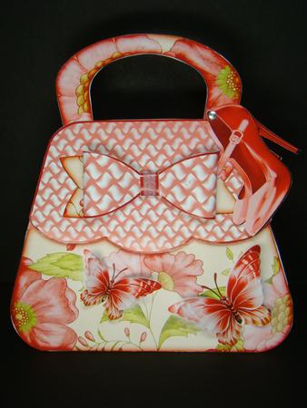 Beautiful Floral Handbag Shaped Card Kit by Beverly Carmichael