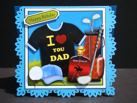 Father's Day 6x6 Card Front by Beverly Carmichael