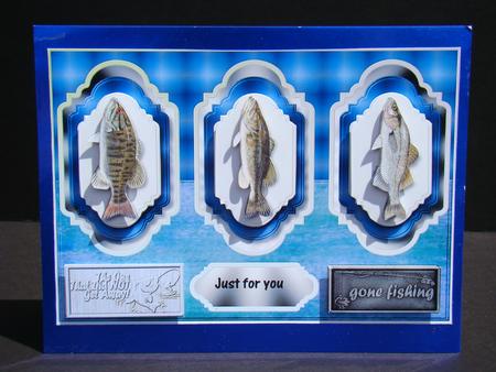 3 Panel Male Card Fishing by Beverly Carmichael
