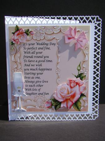 Beautiful Poem with Roses 8x8 by Beverly Carmichael