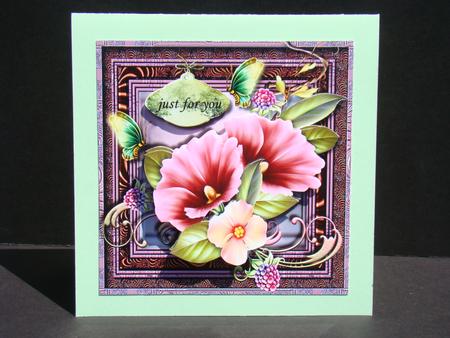 Gorgeous Flowers in Vintage Frame by Beverly Carmichael