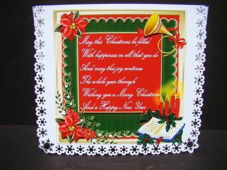 Beautiful Christmas Poem with Candle's 8x8 by Beverly Carmichael