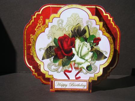 Easy Pop-up - December Roses by Beverly Carmichael