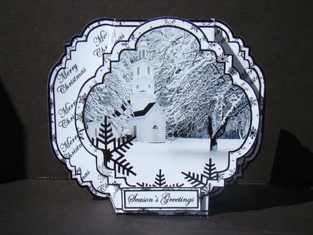 Easy Pop-outs - Winter Church by Beverly Carmichael