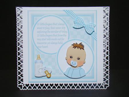 Cute Baby Boy with Poem 8x8 by Beverly Carmichael