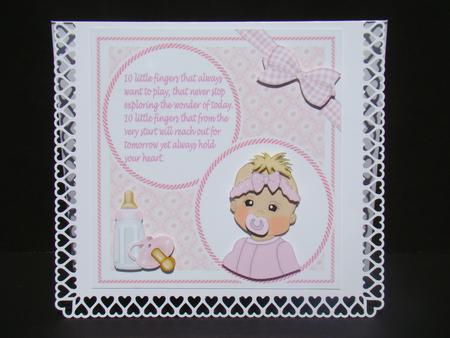 Cute Baby Girl with Poem 8x8 by Beverly Carmichael