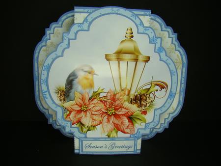 Easy Pop-out Card 'lantern and Robin' by Beverly Carmichael