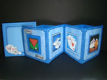 3D Pub Games Accordion Swing Card by Beverly Carmichael