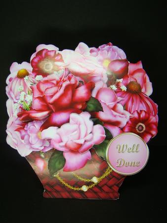 Rose Pink Basket Card Mini Kit by Beverly Carmichael