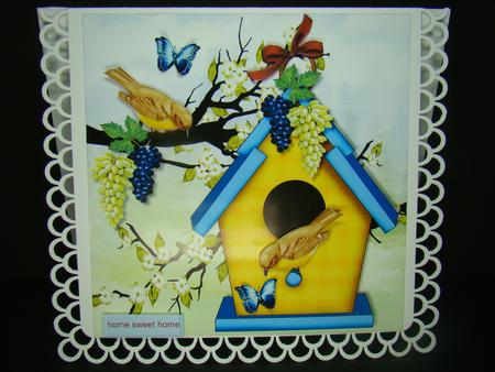 Birdhouse & Bird New Home by Beverly Carmichael