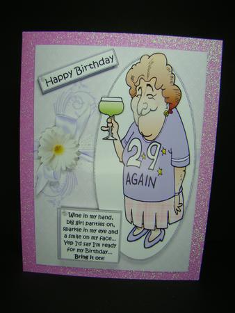 Ethel is Ready for Her Birthday Quick Card by Beverly Carmichael