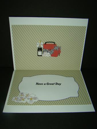Zebra Handbag, Boots, White Flowers & Bubbly Insert by Beverly Carmichael