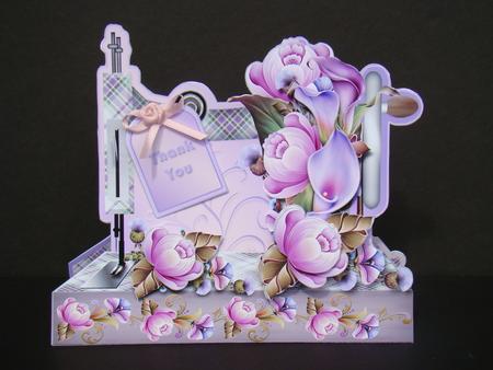 Sewing Machine in Tartan Card Mini Kit by Beverly Carmichael