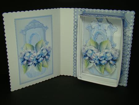Blue Rose Folded Faux Book Mini Kit by Beverly Carmichael