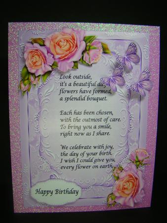 Beautiful Lilac & Peach Roses with Poem by Beverly Carmichael