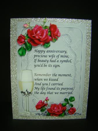 Beautiful Pink Rose's with Anniversary to My Wife Poem by Beverly Carmichael