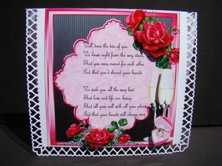 Beautiful Hot Pink Floral Engagement8x8 by Beverly Carmichael