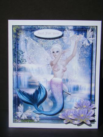 Waterfall Scene Topper with Decoupage by Beverly Carmichael