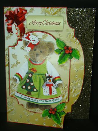 Friends Make the Best Gift Cute Bear Topper & Card by Beverly Carmichael