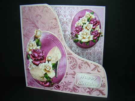 Roses Shoe Double Pyramid Card Mini Kit by Beverly Carmichael