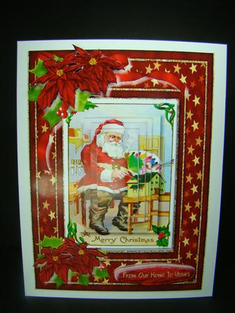 A5 Santa at the Workshop  by Beverly Carmichael