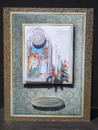 Nativity & Holly Quick Card by Beverly Carmichael